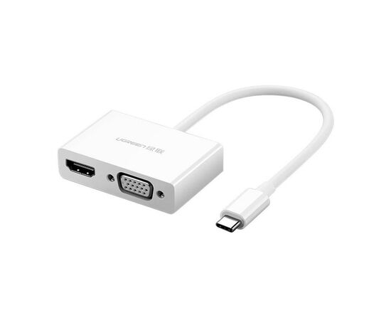 Перехідник USB Type C to HDMI + VGA MM123 white Ugreen (30843)