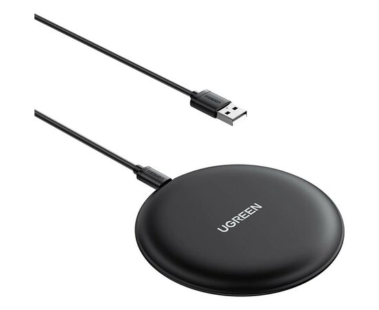 Зарядний пристрій Ugreen CD186 Wireless Charging Pad (15 W) black (80537)