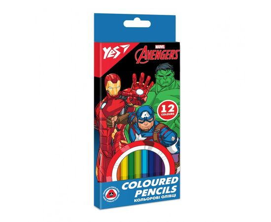 Олівці кольорові Yes Marvel.Avengers 12 кольорів (290664)