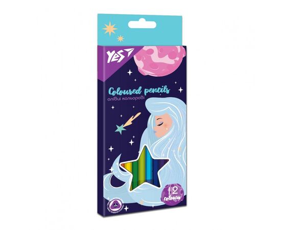 Олівці кольорові Yes Space Girl 12 кольорів (290654)