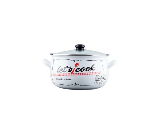Кастрюля Gusto "Давайте готувати" Б 24 см 5,7 л (GT-T-124-LCW)