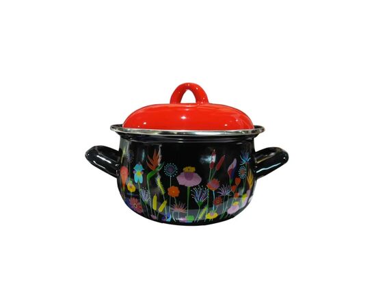 Кастрюля Gusto "Квіткова галявина" 24 см 5,7 л (GT-T-124-FM)