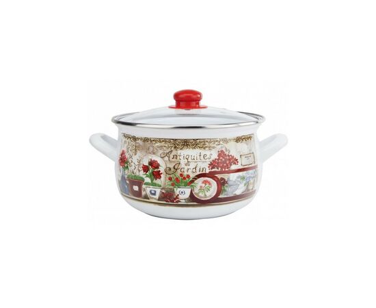 Кастрюля Gusto "Квітковий сад" 22 см 5,1 л (GT-T-122-FG)