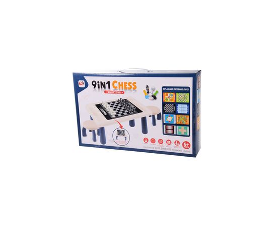 Настольная игра A-Toys Шахматы 9 в 1, стол+2 стула в наборе (S5511), изображение 4 Настольная игра A-Toys Шахматы 9 в 1, стол+2 стула в наборе (S5511), изображение 4