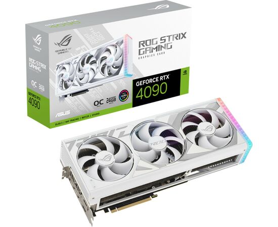 Видеокарта ASUS GeForce RTX4090 24GB ROG STRIX WHITE OC (ROG-STRIX-RTX4090-O24G-WHITE), изображение 9 Видеокарта ASUS GeForce RTX4090 24GB ROG STRIX WHITE OC (ROG-STRIX-RTX4090-O24G-WHITE), изображение 9