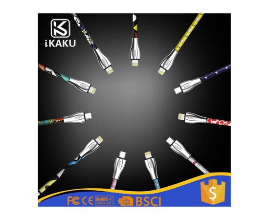 Дата кабель USB 2.0 AM to Lightning 1.0m REFLECT 2.4A iKAKU (YT-iK/RF-L)