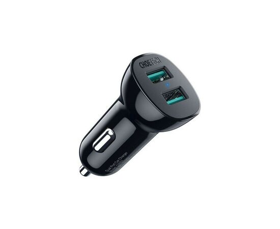 Зарядное устройство Choetech car 2хUSB-A 36W QC black (C0051-BK), изображение 2 Зарядное устройство Choetech car 2хUSB-A 36W QC black (C0051-BK), изображение 2