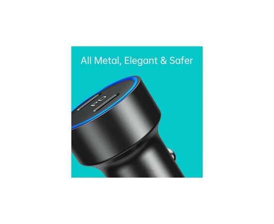 Зарядное устройство Choetech car 2хUSB-C 40W PD black (С0054-BK), изображение 5 Зарядное устройство Choetech car 2хUSB-C 40W PD black (С0054-BK), изображение 5
