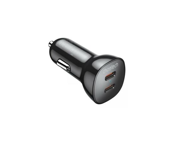 Зарядное устройство Choetech car 2хUSB-C 40W PD black (TC0008-BK), изображение 2 Зарядное устройство Choetech car 2хUSB-C 40W PD black (TC0008-BK), изображение 2