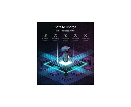 Зарядное устройство Choetech car 2хUSB-C 40W PD black (TC0008-BK), изображение 8 Зарядное устройство Choetech car 2хUSB-C 40W PD black (TC0008-BK), изображение 8