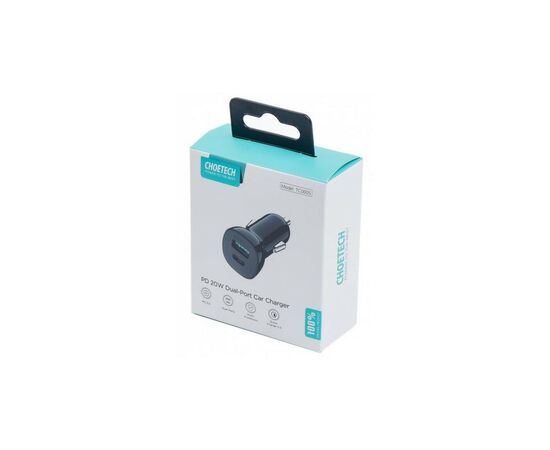 Зарядное устройство Choetech car USB-A/USB-C 20W QC3.0/PD black (TC0005-BK), изображение 2 Зарядное устройство Choetech car USB-A/USB-C 20W QC3.0/PD black (TC0005-BK), изображение 2