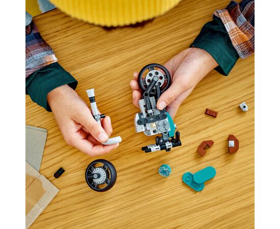 Конструктор LEGO Creator Вінтажний мотоцикл 128 деталей (31135), зображення 7 Конструктор LEGO Creator Вінтажний мотоцикл 128 деталей (31135), зображення 7