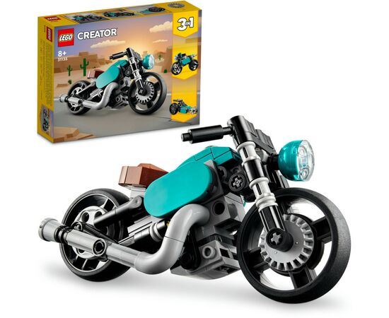 Конструктор LEGO Creator Вінтажний мотоцикл 128 деталей (31135), зображення 9 Конструктор LEGO Creator Вінтажний мотоцикл 128 деталей (31135), зображення 9