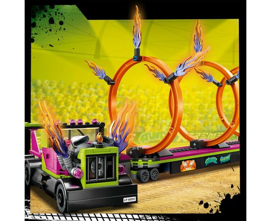 Конструктор LEGO City Stuntz Завдання із каскадерською вантажівкою та вогняним колом 479 деталей (60357), зображення 3 Конструктор LEGO City Stuntz Завдання із каскадерською вантажівкою та вогняним колом 479 деталей (60357), зображення 3