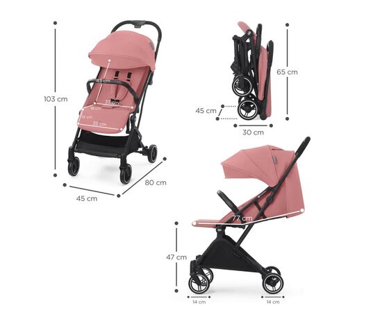 Коляска Kinderkraft Indy 2 Dhalia Pink (KSINDY00PNK0000) (5902533920112), изображение 7 Коляска Kinderkraft Indy 2 Dhalia Pink (KSINDY00PNK0000) (5902533920112), изображение 7