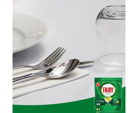 Таблетки для посудомоечных машин Fairy Original All in One Lemon 55 шт. (8006540726914), изображение 3 Таблетки для посудомоечных машин Fairy Original All in One Lemon 55 шт. (8006540726914), изображение 3