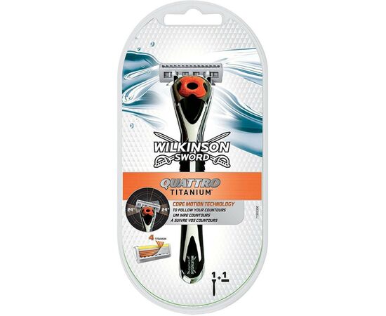 Бритва Wilkinson Sword Quattro Titanium Core Motion (4027800136506)