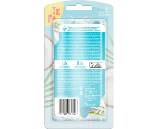 Бритва Wilkinson Sword Xtreme3 Comfort Coconut Delight 4 шт. (4027800152506), изображение 2 Бритва Wilkinson Sword Xtreme3 Comfort Coconut Delight 4 шт. (4027800152506), изображение 2