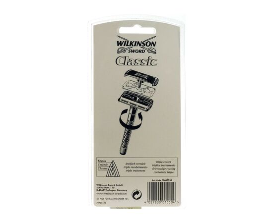 Бритва Wilkinson Sword Classic Double Edge Razor + 5 змінних лез (4027800015504), зображення 8 Бритва Wilkinson Sword Classic Double Edge Razor + 5 змінних лез (4027800015504), зображення 8