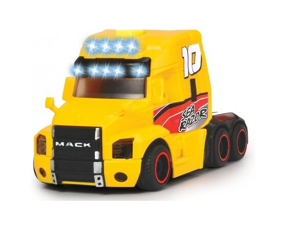 Спецтехніка Dickie Toys Вантажівка Мак Перевезення катера з причепом, зі звук. та світл. ефектами 41 см (3747009), зображення 3 Спецтехніка Dickie Toys Вантажівка Мак Перевезення катера з причепом, зі звук. та світл. ефектами 41 см (3747009), зображення 3