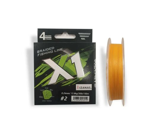 Шнур Favorite X1 PE 4x 150m 2.0/0.240mm 30lb/13.8kg Orange (1693.11.23)