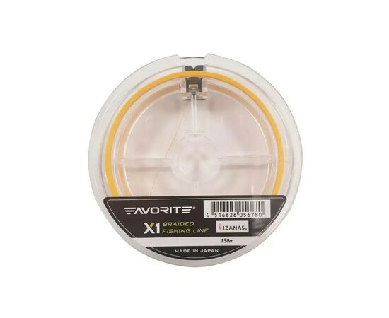 Шнур Favorite X1 PE 4x 150m 3.0/0.296mm 41lb/19.0kg Orange (1693.11.25), изображение 2 Шнур Favorite X1 PE 4x 150m 3.0/0.296mm 41lb/19.0kg Orange (1693.11.25), изображение 2