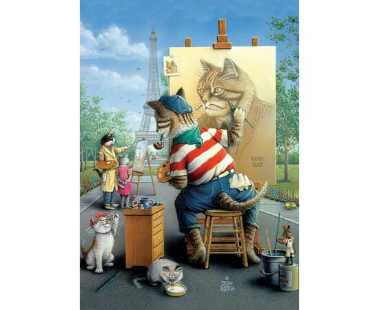 Пазл ART PUZZLE Художник Кот, 500 элементов (5087), изображение 2 Пазл ART PUZZLE Художник Кот, 500 элементов (5087), изображение 2