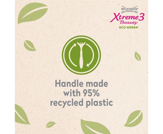 Бритва Wilkinson Sword Xtreme3 Beauty Eco Green 4 шт. (4027800173006), изображение 6 Бритва Wilkinson Sword Xtreme3 Beauty Eco Green 4 шт. (4027800173006), изображение 6