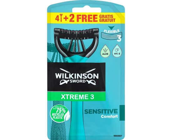 Бритва Wilkinson Sword Xtreme 3 Sensitive 4+2 шт. (4027800010707)