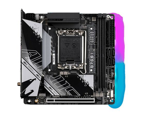Материнская плата GIGABYTE B760I AORUS PRO DDR4, изображение 2 Материнская плата GIGABYTE B760I AORUS PRO DDR4, изображение 2