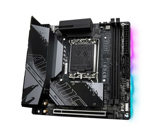 Материнская плата GIGABYTE B760I AORUS PRO DDR4, изображение 4 Материнская плата GIGABYTE B760I AORUS PRO DDR4, изображение 4