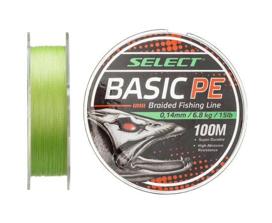 Шнур Select Basic PE 100m Light Green 0.12mm 12lb/5.6kg (1870.27.48)