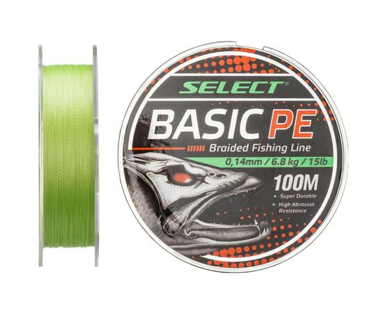 Шнур Select Basic PE 100m Light Green 0.16mm 18lb/8.3kg (1870.27.50)
