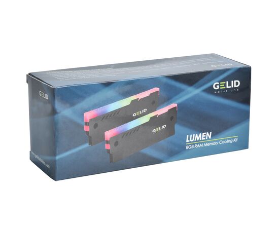 Охолодження для пам'яті Gelid Solutions Lumen RGB RAM Memory Cooling Black (GZ-RGB-01), зображення 5 Охолодження для пам'яті Gelid Solutions Lumen RGB RAM Memory Cooling Black (GZ-RGB-01), зображення 5