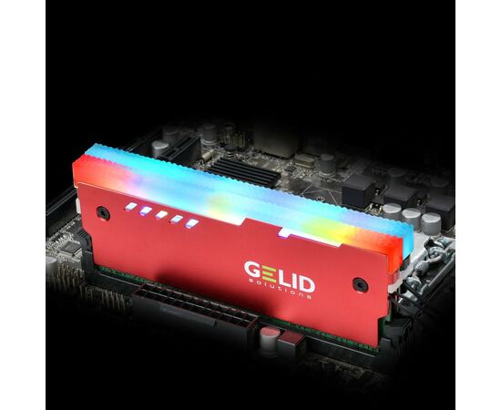 Охлаждение для памяти Gelid Solutions Lumen RGB RAM Memory Cooling Red (GZ-RGB-02), зображення 7 Охлаждение для памяти Gelid Solutions Lumen RGB RAM Memory Cooling Red (GZ-RGB-02), зображення 7