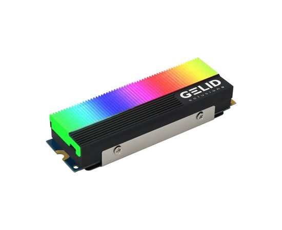 Радиатор охлаждения Gelid Solutions GLINT ARGB M.2 2280 SSD (M2-RGB-01), зображення 2 Радиатор охлаждения Gelid Solutions GLINT ARGB M.2 2280 SSD (M2-RGB-01), зображення 2