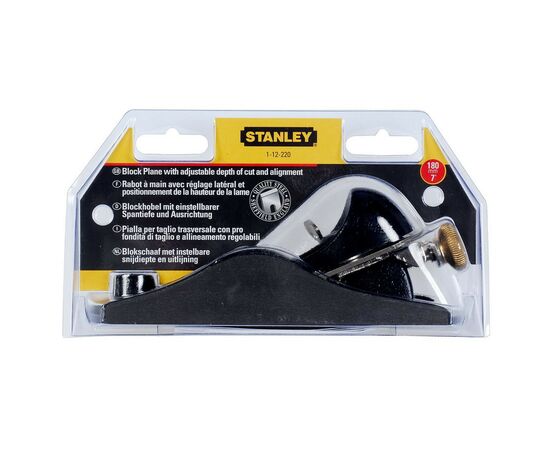 Рубанок Stanley торцевой с регулировкой лезвия, длина 178 мм, ширина ножа 40 мм (1-12-220), изображение 4