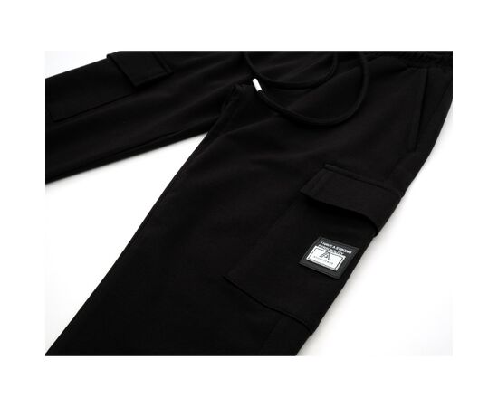 Штаны детские A-Yugi спортивные с карманами (7143.03-134B-black), зображення 4 Штаны детские A-Yugi спортивные с карманами (7143.03-134B-black), зображення 4