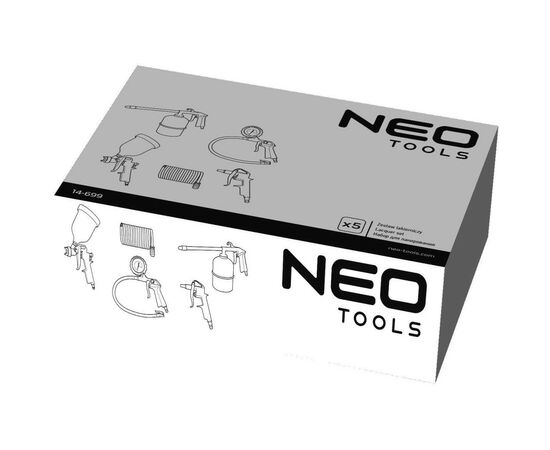Набор инструментов Neo Tools пневматических, для окрашивания. 5 ед. (14-699), изображение 5 Набор инструментов Neo Tools пневматических, для окрашивания. 5 ед. (14-699), изображение 5