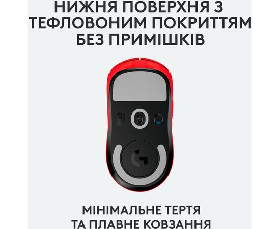 Мышка Logitech G Pro X Superlight Wireless Red (910-006784), изображение 5 Мышка Logitech G Pro X Superlight Wireless Red (910-006784), изображение 5