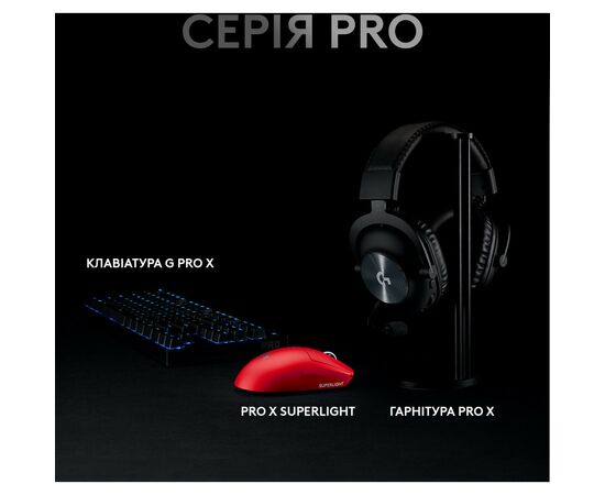 Мышка Logitech G Pro X Superlight Wireless Red (910-006784), изображение 7 Мышка Logitech G Pro X Superlight Wireless Red (910-006784), изображение 7