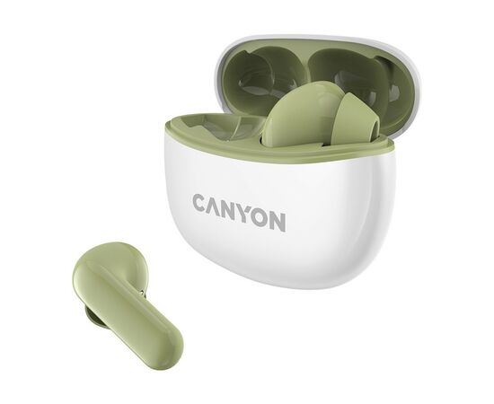 Наушники Canyon TWS-5 Green (CNS-TWS5GR), изображение 3 Наушники Canyon TWS-5 Green (CNS-TWS5GR), изображение 3