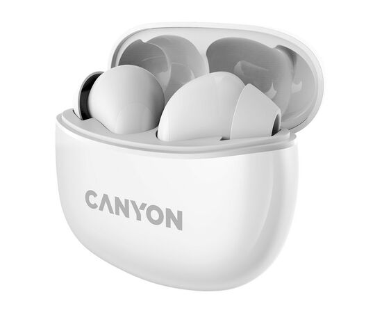 Навушники Canyon TWS-5 White (CNS-TWS5W), зображення 2 Навушники Canyon TWS-5 White (CNS-TWS5W), зображення 2