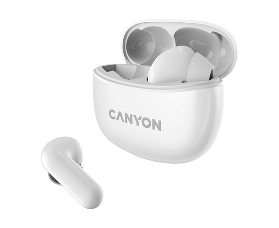 Навушники Canyon TWS-5 White (CNS-TWS5W), зображення 3 Навушники Canyon TWS-5 White (CNS-TWS5W), зображення 3