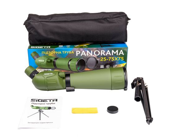 Подзорная труба Sigeta Panorama 25-75x75 (65722), изображение 5 Подзорная труба Sigeta Panorama 25-75x75 (65722), изображение 5