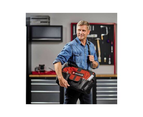 Сумка для инструмента Einhell Bag 45/29, 20 кг, 45х22х29 см, 1.15 кг (4530074), изображение 2 Сумка для инструмента Einhell Bag 45/29, 20 кг, 45х22х29 см, 1.15 кг (4530074), изображение 2