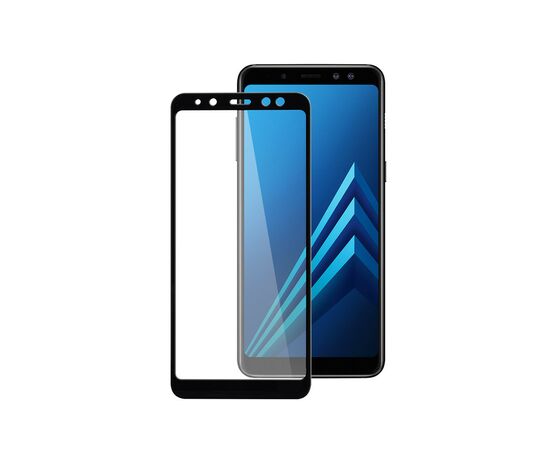 Стекло защитное PowerPlant Full screen Samsung Galaxy A8+ (2018), Black (GL605439)