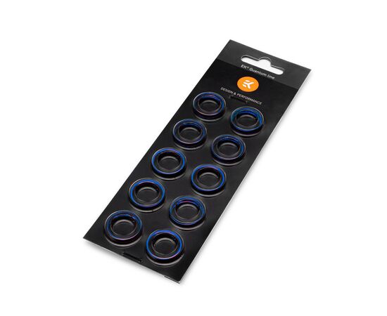 Фітинг для СВО Ekwb EK-Quantum Torque Color Ring 10-Pack HDC 16 - Blue (3831109816424)