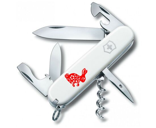 Нож Victorinox Spartan Zodiac White "Бенгальський Кролик" Red (1.3603.7_Z2061u)