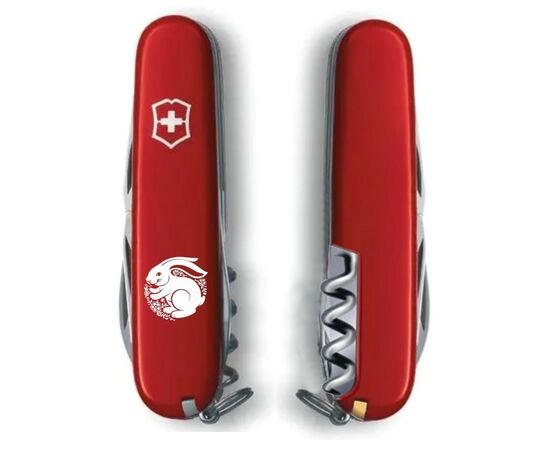 Нож Victorinox Spartan Zodiac Red "Щасливий Кролик" White (1.3603_Z2160u), изображение 2